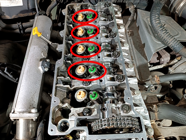 Changer les joints des 4 autres injecteurs